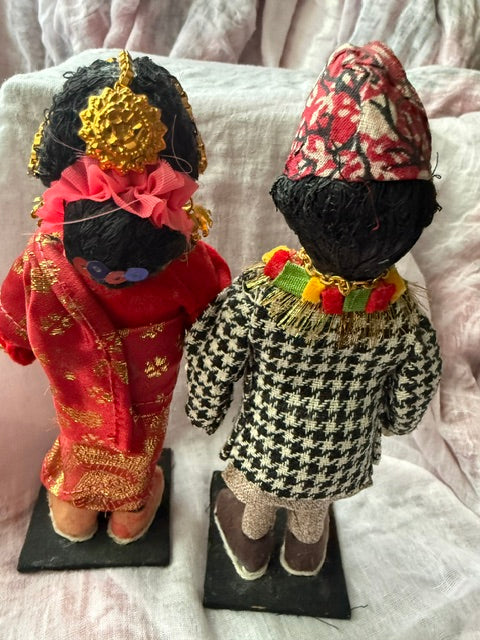 Traditional Nepali Wedding Couple Dolls – Handcrafted Cultural Figurines