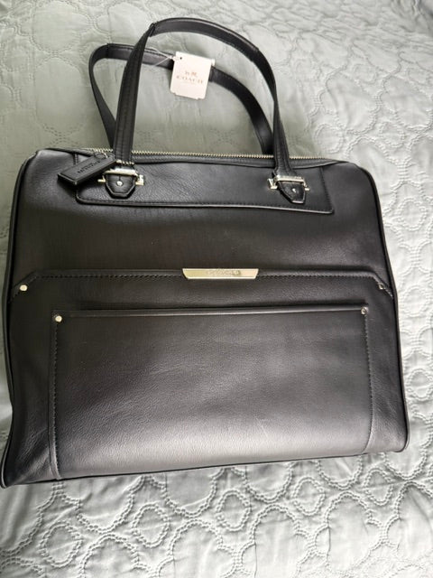 Coach Black Leather Tote Bag – New, Never Used